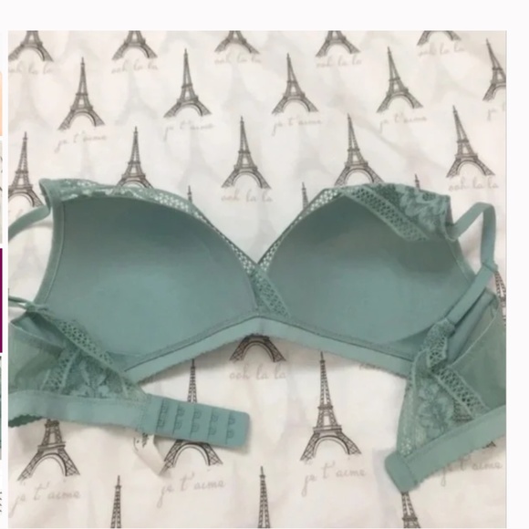 Knix Lace Deep-V Bralette Sz S Sage - Picture 3 of 4